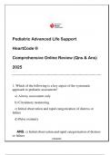 AHA PALS (HeartCode) Comprehensive Online Review Qns & Ans 2025.