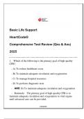 AHA BLS (Heartcode) Comprehensive Test Review Qns & Ans 2025