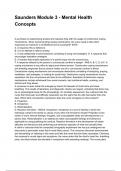 Saunders Module 3 - Mental Health Concepts NEWEST 2025/2026 ACTUAL EXAM COMPLETE QUESTIONS AND CORRECT DETAILED ANSWERS (VERIFIED ANSWERS) |ALREADY GRADED A+||BRAND NEW!!
