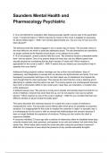 Saunders Mental Health and Pharmacology Psychiatric NEWEST 2025/2026 ACTUAL EXAM COMPLETE QUESTIONS AND CORRECT DETAILED ANSWERS (VERIFIED ANSWERS) |ALREADY GRADED A+||BRAND NEW!!