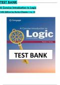  Test Bank For A Concise Introduction to Logic 14th Edition by Patrick J. Hurley Chapter 1-14