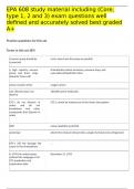 EPA 608 study material including (Core, type 1, 2 and 3) exam questions well defined and accurately solved best graded A+  Practice questions for this set  Terms in this set (89)  a vacum pump should be connected	as far away from the pump as possible a hi