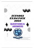 ECS4863 EXAM PACK 2025 (QUESTIONS & ANSWERS)