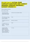 EPA 608 Type 31 ACTUAL EXAM COMPLETE QUESTIONS AND CORRECT ANSWERS (VERIFIED ANSWERS) |ALREADY GRADED A+  Practice questions for this set  Terms in this set (139) On low pressure chillers, moisture typically enters the refrigerant system through	air leaks