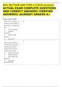 EPA SECTION 608 TYPE II (2019 revision) ACTUAL EXAM COMPLETE QUESTIONS AND CORRECT ANSWERS 2025 UPDATE (VERIFIED ANSWERS) |ALREADY GRADED A+  Terms in this set (80) When first inspecting a hermetic system known to be leaking, you should look for; a.	frost