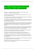 BMAL 590 ACCOUNTING EXAM QUESTIONS AND ANSWERS 