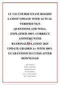  LI / LE COURSE EXAM 2024/2025 LATEST UPDATE WITH ACTUAL VERIFIED NGN QUESTIONS AND WELL EXPLAINED 100% CORRECT ANSWERS WITH RATIONALES LATEST 2025 UPDATE GRADED A+ WITH 100%  GUARANTEED SUCCESS AFTER DOWNLOAD