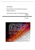 TEST BANK Hamric & Hanson's Advanced Practice Nursing: An Integrative Approach Mary Fran Tracy, Eileen T. O'Grady, and Susanne J. Phillips  7th Edition