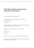 WVIT 302 Final Exam Study Guide Questions and Answers