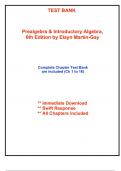 Test Bank for Prealgebra & Introductory Algebra, 6th Edition by Martin-Gay - 2025 Published (All Chapters included)