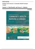 TEST BANK Stanhope and Lancaster's Community Health Nursing in Canada Sandra A. MacDonald, and Sonya L. Jakubec  4th Edition