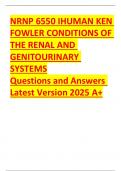 NRNP 6550 IHUMAN KEN FOWLER CONDITIONS OF THE RENAL AND GENITOURINARY SYSTEMS.