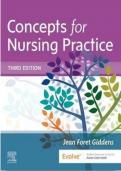 Test Bank For Concepts for Nursing Practice 3rd Edition By Jean Foret Giddens | | 9780323581936 | Chapter 1-57 | Complete Questions And Answers A+