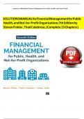 Solution Manual for Financial Management for Public Health, and Not-for-Profit Organizations 7th Edition by Finkler, Calabrese & Smith Verified Chapters 1 - 15, Complete