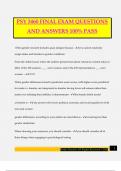 PSY 3460 FINAL EXAM QUESTIONS AND ANSWERS 100% PASS