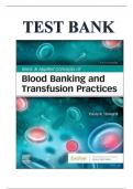 TEST BANK for Basic and Applied Concepts of Blood Banking and Transfusion Practices 5th Edition By Howard, Verified Chapters 1 - 16, Complete Newest Version