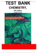 Test Bank - for Chemistry 10th Edition by Steven Zumdahl, Susan Zumdahl, Donald J. DeCoste, All Chapter 1-22 | Complete Guide A+