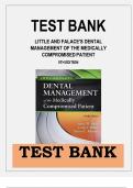 Test Bank for Dental Management of the Medically Compromised Patient 9th Edition Little / All Chapters 1-30 / Full Complete