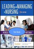 TEST BANK For Leading and Managing in Nursing, 8th Edition by Patricia S. Yoder-Wise, Susan Sportsman| Verified Chapter's 1 - 30 | Complete