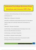 Industrial Psych Rpm Reviewer Exam Questions and Answers 100% Pass