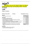 2024 AQA A-Level LAW 7162/3A Paper 3A Contract  Verified Question Paper and Marking Scheme Attached