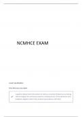 NCMHCE EXAM COMPLETE QUESTIONS AND ANSWERS 100% CORRECT