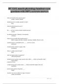 BY 124 L muscle physiology handout exam questions with verified aswers