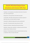 MGMT 3013 Final Pappas Exam Questions and Answers 100% Pass