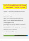 MGT 3013 Ronald Anderson - Exam 1 Questions and Answers 100% Pass