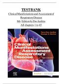 Test Bank for Clinical Manifestations and Assessment of Respiratory Disease 8th Edition by Des Jardins