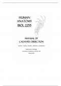 BIOL 2255 Cadaver Dissection Lab Manual 