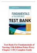 TEST BANK for Fundamentals of Nursing 11TH Edition by Potter Perry 2024/2025