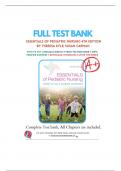 TEST BANK Essentials of Pediatric Nursing 4TH Edition, Theresa Kyle, (2025), All Chapters | LATEST.