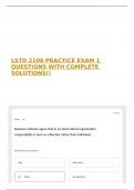 LSTD 2106 PRACTICE EXAM 1 QUESTIONS WITH COMPLETE SOLUTIONS!!