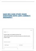 IAAO RES CASE STUDY EXAM QUESTIONS WITH 100% CORRECT ANSWERS!!