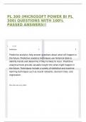 PL 300 (MICROSOFT POWER BI PL 300) QUESTIONS WITH 100% PASSED ANSWERS!!