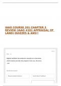 IAAO COURSE 201 CHAPTER 3 REVIEW (IAAO #201 APPRAISAL OF LAND) QUIZZES & ANS!!