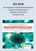 TEST BANK  Davis Advantage For Pathophysiology Introductory  Concepts And Clinical Perspectives 2nd Edition by Theresa Capri All Chapters 1 to 45 GRADED A+