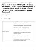 Week 1 Midterm Exam: NR605 / NR-605 (Latest Update 2025 / 2026) Diagnosis & Management in Psychiatric-Mental Health across the Lifespan I Practicum | Study Notes Questions & Answers - Chamberlain  