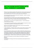 AIC 30 EXAM QUESTIONS WITH 100% CORRECT ANSWERS 