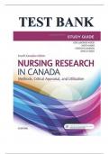 TEST BANK FOR NURSING RESEARCH IN CANADA, 4TH EDITION BY MINA SINGH, RN, RP, BSC, BSCN MED, PHD, I-FCNEI, CHERYLYN CAMERON, RN, PHD, GERI LOBIONDO-WOOD, PHD, RN, FAAN AND JUDITH HABER, PHD, RN, FAAN | ALL 20 CHAPTERS COVERED | COMPLETE GUIDE | GRADED A+