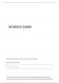 NCMHCE EXAM 2024 QUESTIONS AND ANSWERS WITH COMPLETE SOLUTIONS 100% CORRECT UPDATED 2025