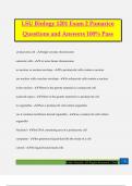 LSU Biology 1201 Exam 2 Pomarico Questions and Answers 100% Pass