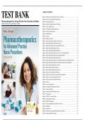 TEST BANK  Pharmacotherapeutics for Advanced Practice Nurse Prescribers, 6th Edition Teri Moser Woo and Wendy L. Wright Updated Version 