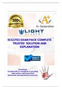 ECS3702 EXAM PACK COMPLETE TRUSTED  SOLUTION AND EXPLANATION