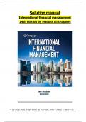 Solution Manual For International Financial Management 14th Edition by Jeff Madura