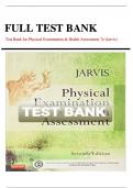 Test Bank for Physical Examination & Health Assessment 7 Edition by  Carolyn Jarvis | 9781418056188 | Verified Chapters 1 - 31, Complete Newest Version