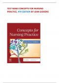 TEST BANK CONCEPTS FOR NURSING PRACTICE, 4TH EDITION BY JEAN GIDDENS