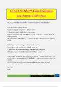 GFACT SANS 275 Exam Questions and Answers 100% Pass