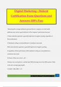 Digital Marketing - Stukent Certification Exam Questions and Answers 100% Pass